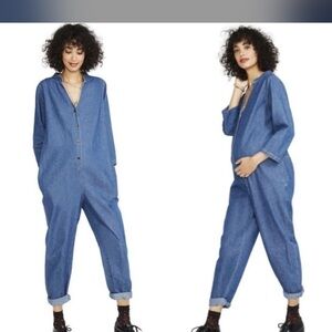 Hatch Maternity Denim Blue Jumpsuit 0